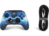 Mando - PowerA Enhanced, Para mando Xbox Series X/S, Diseño Arc Lighting, Cable, USB, Jack 3.5 mm, Azul