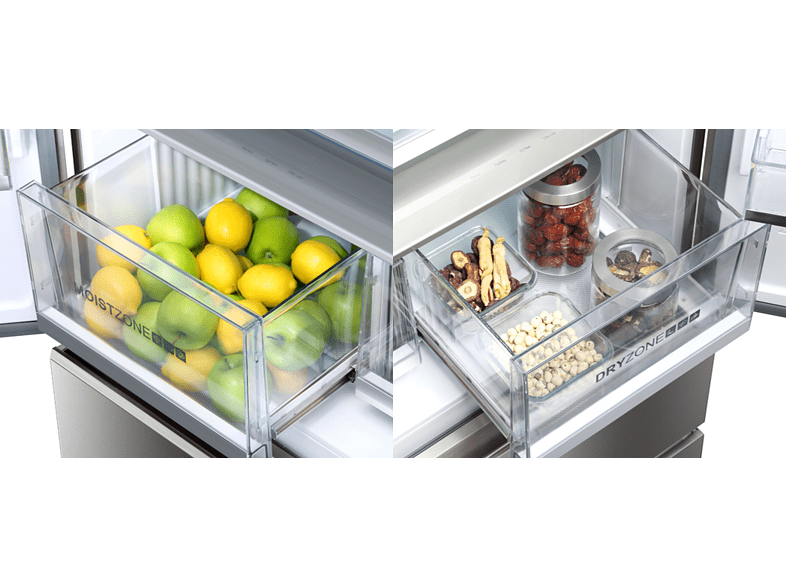 Frigorífico americano - Haier FD 83 Series 7 HB18FGSAAA, 508l, No Frost, 190cm, Antibacterias, Inverter, Inox