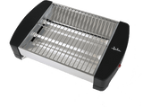 Tostadora - Jata JETT1587, 400 W, Plana, Bandeja recogemigas, 2 barras de cuarzo, Plata