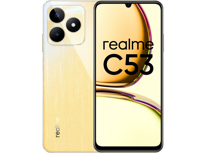 Móvil - realme C53, Gold, 128GB, 6GB RAM, 6.74 HD, 5000 mAh, Android 13
