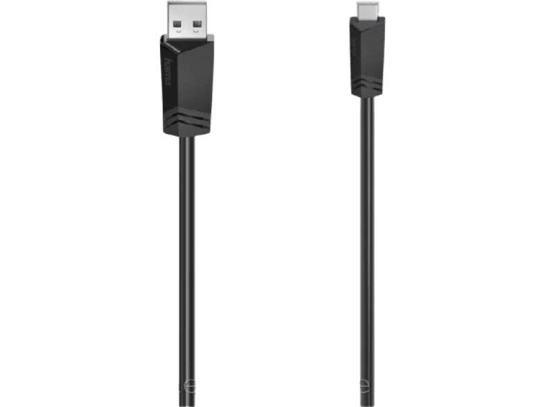 Cable USB - Hama 00200606, Mini-USB, USB 2.0, 480 Mbit/s, 1.50 m, Negro
