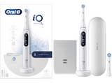 Cepillo eléctrico - Oral-B iO 7W, Con 2 Cabezales, 1 Estuche De Viaje Y 1 Funda Para Cargador, Diseñado por Braun, Blanco