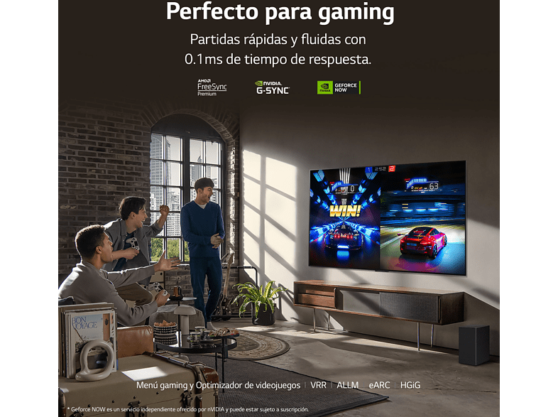 TV OLED 55 - LG OLED55B36LA, UHD 4K, Inteligente α7  4K Gen6, Smart TV, DVB-T2 (H.265), Negro