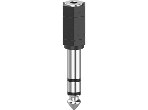 Adaptador  - Hama 00205194, De conector Jack 3.5 mm a enchufe Jack 6.3 mm, Negro