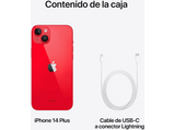 Apple iPhone 14 Plus, PRODUCT (RED), 256GB, 5G, 6.7  Pantalla Super Retina XDR, Chip A15 Bionic, iOS