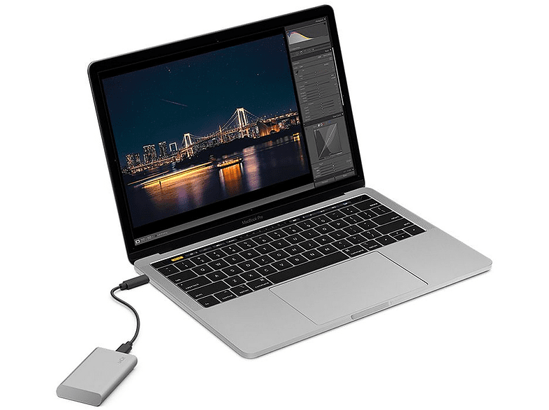 Disco duro SSD 1TB - LaCie V2, USB-C, 1.050 MB/s, Plata