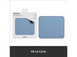 Alfombrilla ratón - Logitech Mouse Pad Studio Series, Base de goma antideslizante, Material resistente, Azul