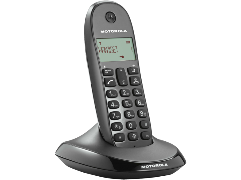 Teléfono - Motorola C1001, manos libres, timbre polifonico, negro