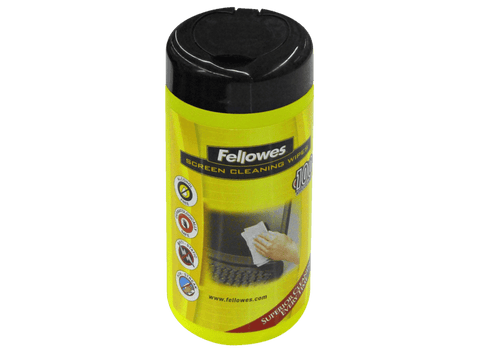 Limpieza de pantallas - Fellowes, 100 toallitas biodegradables