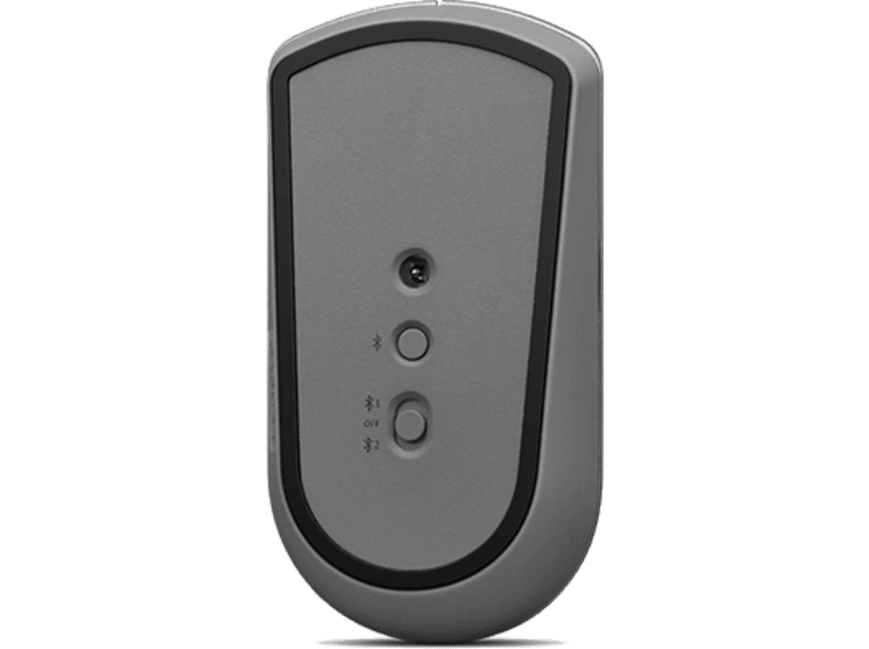 Ratón inalámbrico - Lenovo 600 Bluetooth Silent Mouse, Sensor óptico azul, Ambidiestro, 2400 DPI, Gris