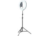 Aro de luz + soporte - Cellular Line Selfie Ring Pro, Anillo LED, Negro