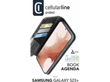 Funda - CellulaLine BOOKAG2GALS23PLK, Para Samsung Galaxy S23+, Tapa libro, Cierre magnético, Negro