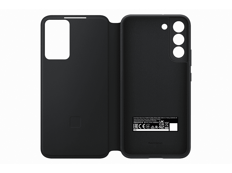 Funda - Samsung Clear View Cover, Tapa de libro, Para Samsung Galaxy S22+, Negro