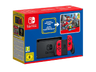 Consola - Nintendo Switch con mandos Joy-Con Rojos, Super Mario Odyssey en código descargable y hoja de pegatinas, Ed. Limitada, 32 GB, Negro