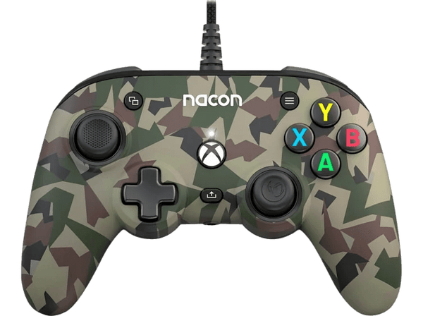 Mando - Nacon Pro Compact, Para Xbox y PC, Con Cable, Verde camuflaje