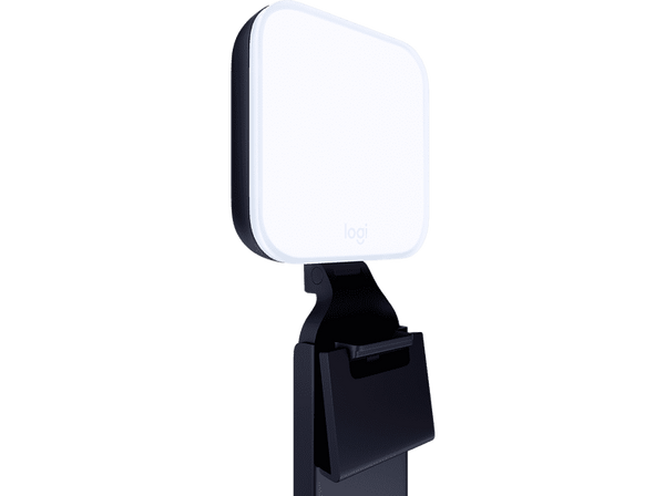 Lámpara - Logitech Litra Glow LED, Luz Streaming Premium con TrueSoft, Iluminación de ordenador, Soporte ajustable y app para PC/Mac - Negro