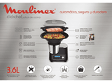 Robot de cocina - Moulinex ClickChef HF4SPR30, 5 programas, 32 funciones, 13 vel., 7 accesorios, Libro recetas