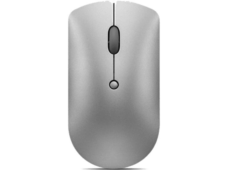 Ratón inalámbrico - Lenovo 600 Bluetooth Silent Mouse, Sensor óptico azul, Ambidiestro, 2400 DPI, Gris