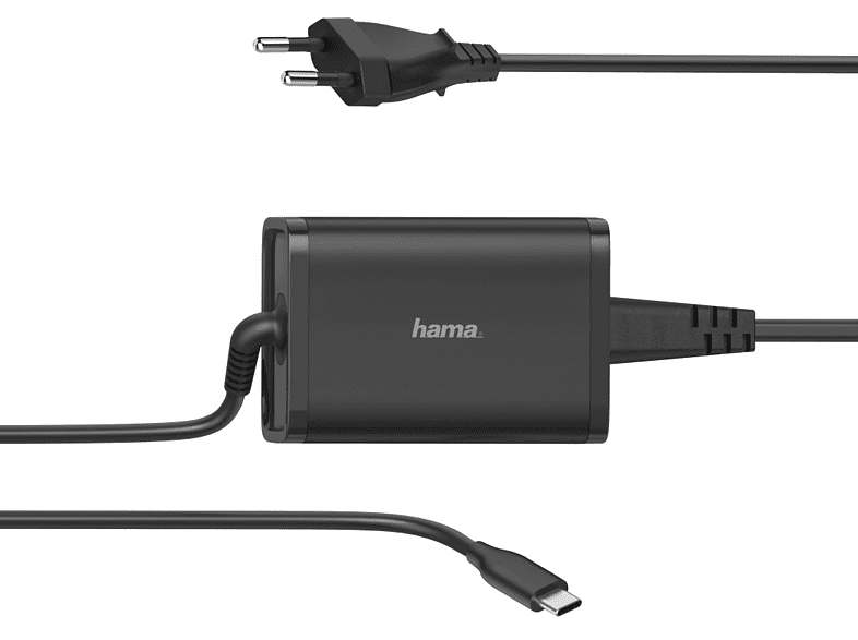 Cargador universal - Hama 00200006, Conexión USB-C, 100 - 240 V, 65 W, Negro
