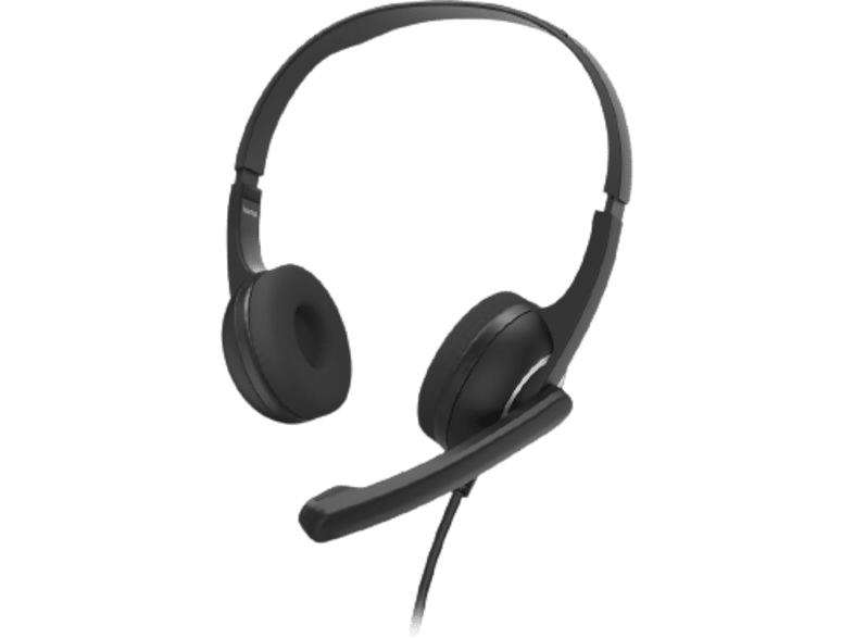 Auriculares - Hama HS-P150 V2, De diadema, Con cable, Micrófono, Supraaurales, Negro