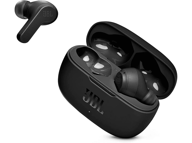 Auriculares inalámbricos - JBL Wave 200 TWS, True Wireless, De botón, Bluetooth 5.0, Hasta 20 h, IPX2, Negro