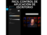 Lámpara - Logitech Litra Beam LED, Streaming con TrueSoft, Ajustable para Escritorio, Ajustes de Luminosidad/Temperatura de Color, para PC/Mac