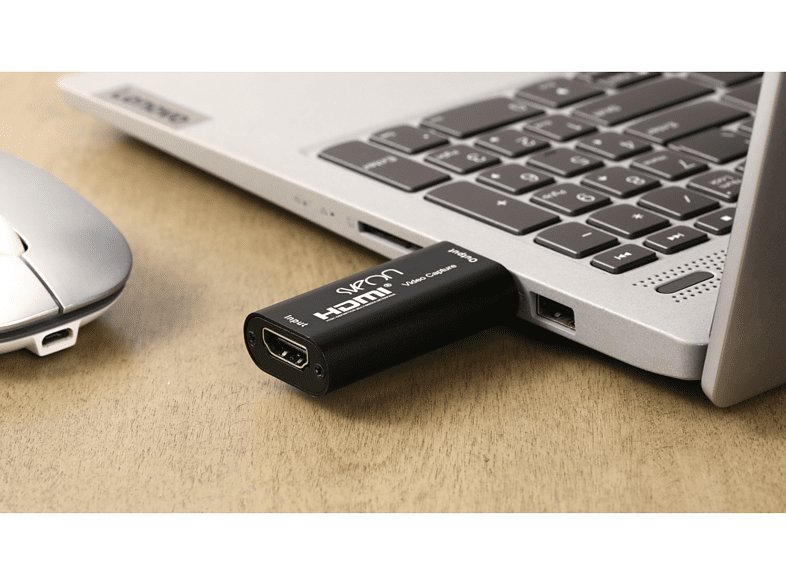 Capturadora de vídeo - Sveon STV60, USB 2.0 de Vídeo/Audio HDMI 4K, Plug and Play, Negro