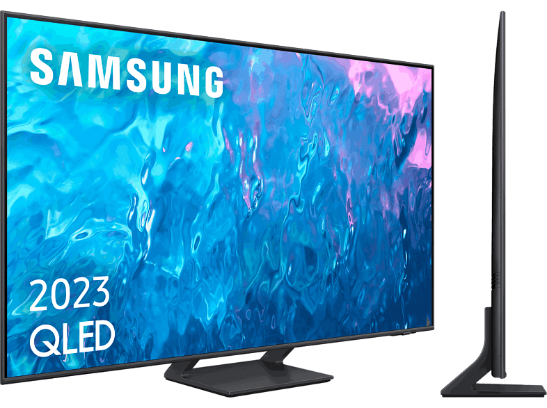 TV QLED 65 - Samsung TQ65Q70CATXXC, UHD 4K,  Smart TV, Motion Xcelerator Turbo+, Quantum HDR, Diseño Airslim, DVB-T2 (H.265), Titan Gray