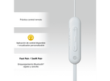 Auriculares inalámbricos - Sony WI-C100, Micrófono, 25 horas de batería, Asistentes de voz, Bluetooth, Blanco