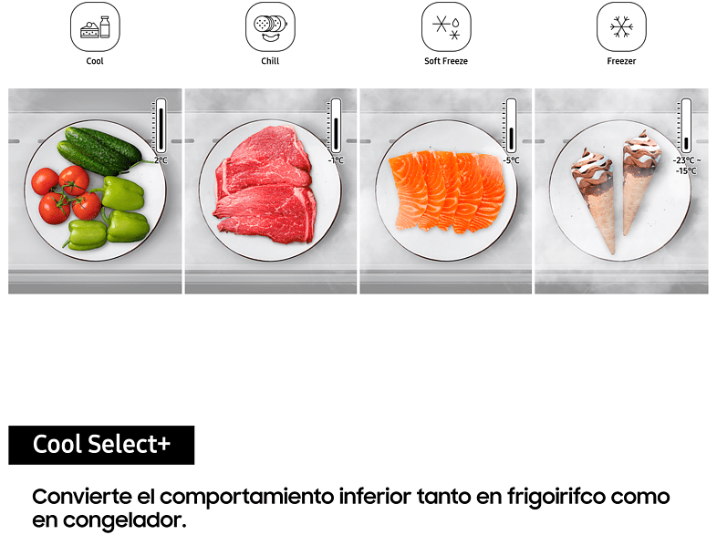 Frigorífico combi -  Samsung BESPOKE SMART AI RB38C7B6BS9/EF, Twin Cooling Plus, 200 cm, 387l, No Frost, Metal Cooling, WiFi, Inox