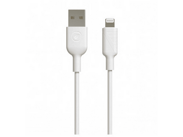 Cable USB - Muvit MCUSC0001, USB, Lightning, Para Apple, 1.20m, Blanco