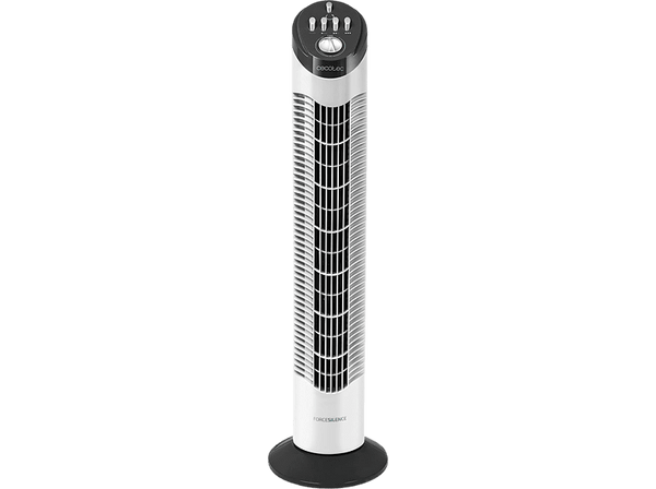 Ventilador de torre - Cecotec EnergySilence 790 Skyline, 50W, 3 velocidades, Temporizador, Oscilante, Gris