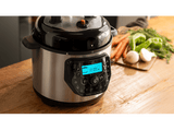 Robot de cocina - Cecotec Olla GM Modelo H Deluxe FRY, Multifunción, 1530 W, 6 L, Programable, Freidora de Aire, Báscula integrada, Negro y Plateado