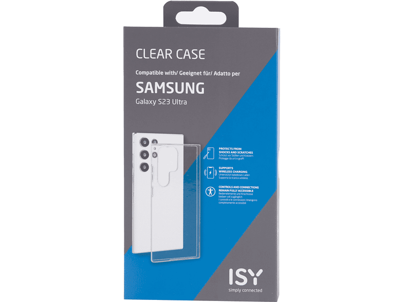 Funda - ISY ISC 1033, Samsung Galaxy S23 Ultra, Transparente, Transparente