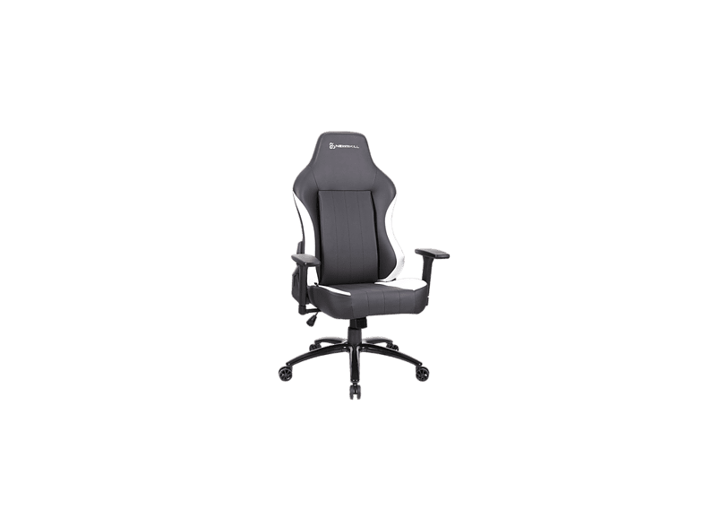 Silla gaming - Newskill Akeron, PU transpirable, Reposabrazos 3D, 150 kg, Ruedas anti-rodaduras, Blanco/Negro