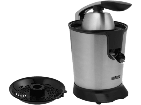 Exprimidor - Princess 201872, 600 W, Filtro de pulpa, Antigoteo, Desmontable, Base antideslizante, Inox