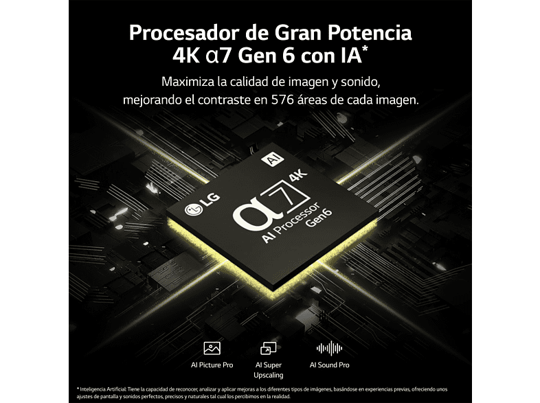 TV QNED 65 - LG 65QNED826RE, UHD 4K, Inteligente α7  4K Gen6, Smart TV, DVB-T2 (H.265), Grafito