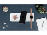 Cargador inalámbrico - Samsung Wireless Charger Trio, Para dispositivos Samsung/ Apple, USB-C, Blanco