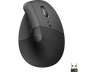 Ratón - Logitech Lift Vertical Ergonómico, Inalámbrico, 4000 ppp, Grafito