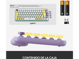 Teclado - Logitech POP Keys, Inalámbrico, Bluetooth, USB, Mecánico, QWERTY, Con teclas Emoji, Daydream