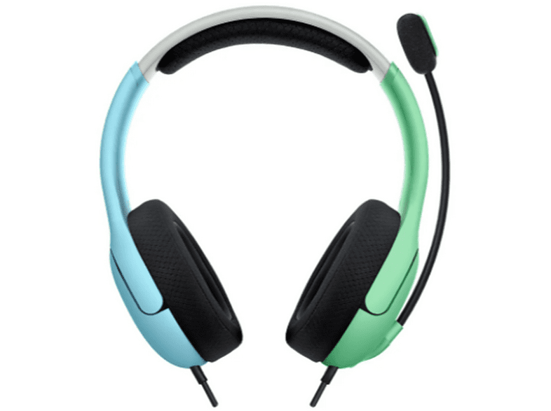 Auriculares gaming - PDP LVL40 Wired Headset 500-162-BLGR-EU, Para Nintendo Switch, Diadema, Azul/Verde