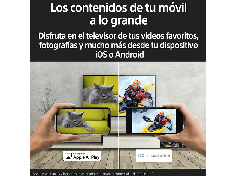 TV LED 50 - Sony 50X85K, 4K para Gaming/Netflix/Youtube, Smart TV (Google TV), HDMI 2.1,  Dolby Vision, Atmos, Asistentes de voz, Triluminos Pro