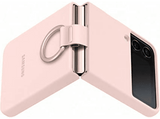Funda -De silicona con anillo, Samsung, Modelo EF-PF721TPEGWW, Para Galaxy Z Flip4, Plegable, Rosa
