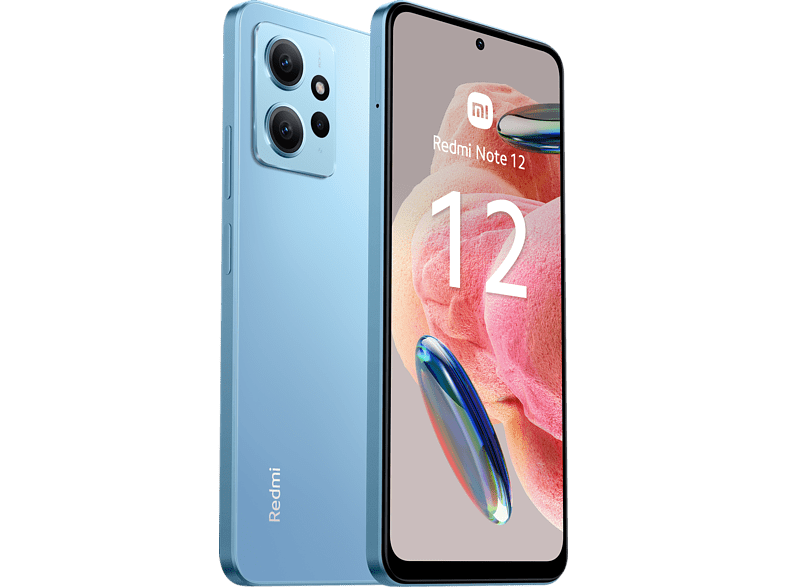 Móvil - Xiaomi Redmi Note 12, Azul, 64 GB, 4 GB RAM, 6.67 AMOLED FHD+ 120Hz, Qualcomm Snapdragon® 680 2,4 Ghz, 5000 mAh, Android