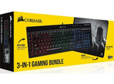 Pack gaming - Corsair 3 in 1 Gaming Bundle 2021 Edition, Teclado, Ratón, Alfombrilla, USB, Retroiluminación