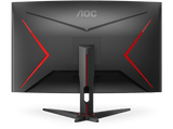 Monitor gaming - AOC C32G2AE, Curvo, 31.5, Full HD, 1 ms, 165 Hz, Freesync Premium, Negro y Rojo