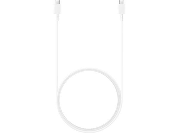 Cable USB C - Samsung EP-DX310JWEGEU, 1.8m, 3 A, Macho-Macho, Blanco
