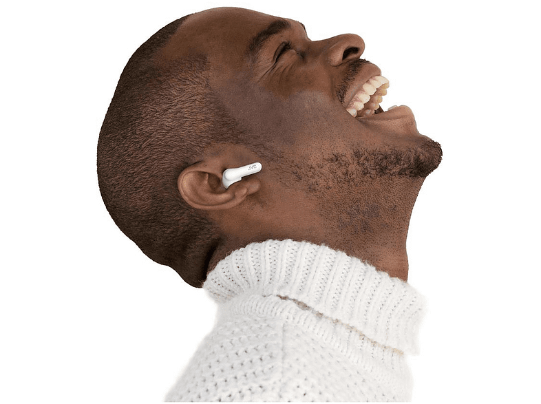 Auriculares True Wireless - JVC HA-A3T-W-U, De botón, BT 5.1, IPX4, Hasta 22 horas, Blanco + Estuche de carga
