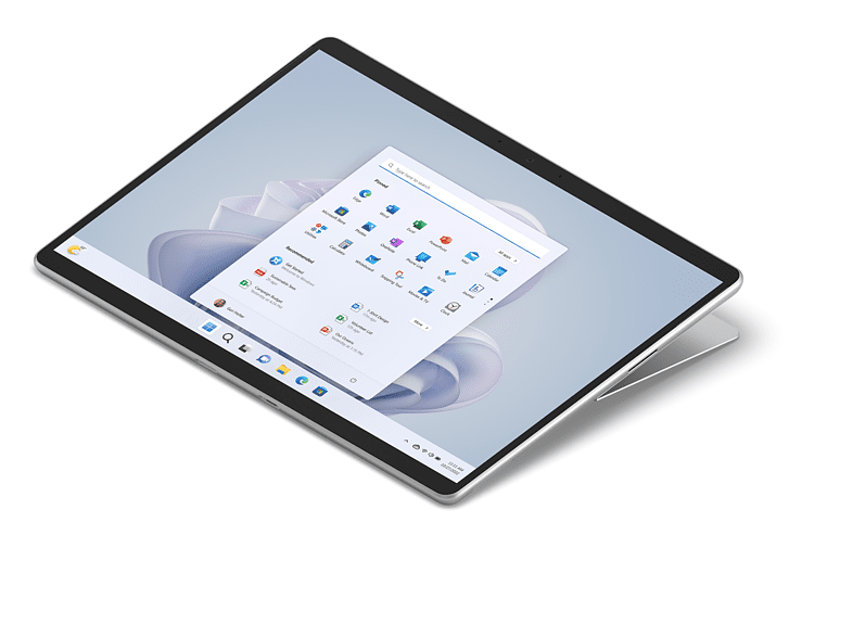 Convertible 2 en 1 - Microsoft Surface Pro 9, 13 2K QHD+, Intel® Evo™ Core™ i5-1235U, 8 GB RAM, 256 GB SSD, W11 Home, Platinum