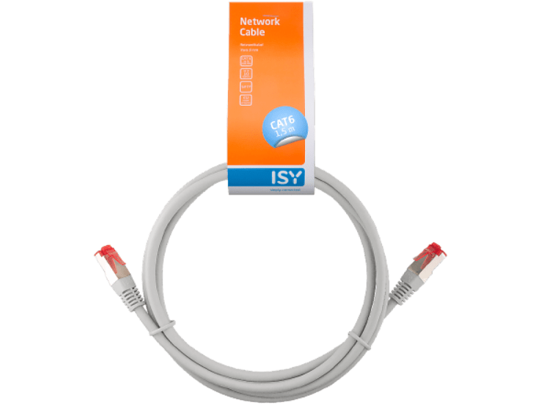 Cable de red - ISY IPC-6015-1, Cat-6, S/FTP, 1.5 m, 10 Gbit / s, 250 MHz, Blanco